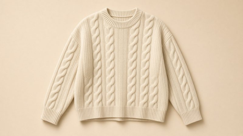 cable knit sweater (representative image)